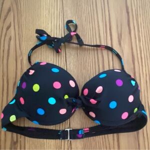Colorful Polka Dot Bikini Top